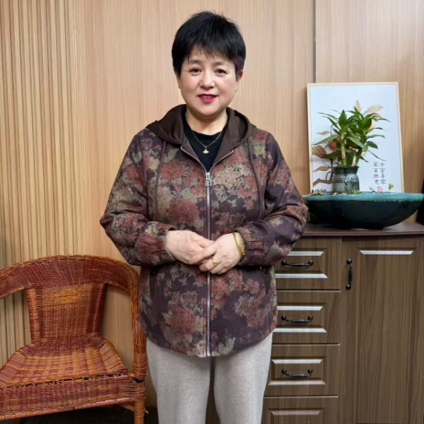 【190斤可穿】秋季妈妈加厚外套上衣宽松妈妈装气质中老年休闲百搭