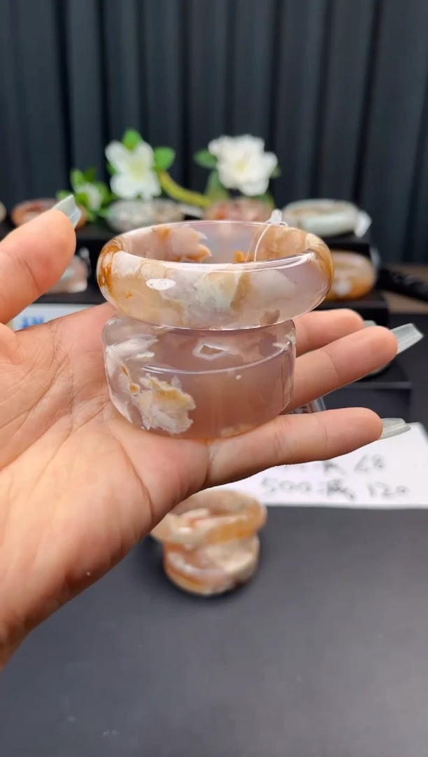 未镶嵌手镯石英质玉赠送镯心（56圈口）