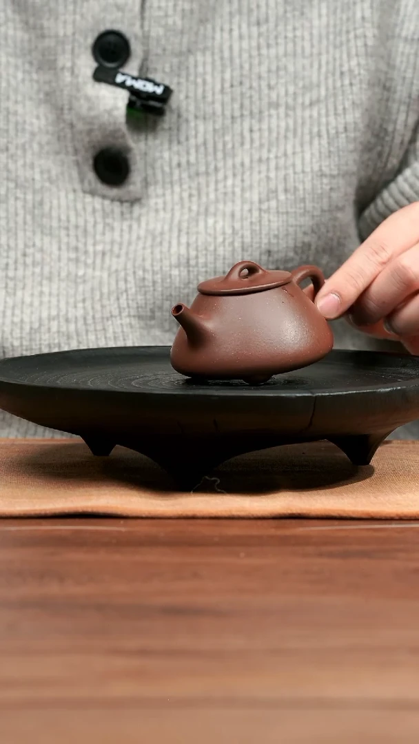 【闪购商品】紫砂茶壶明清  腰圆石瓢