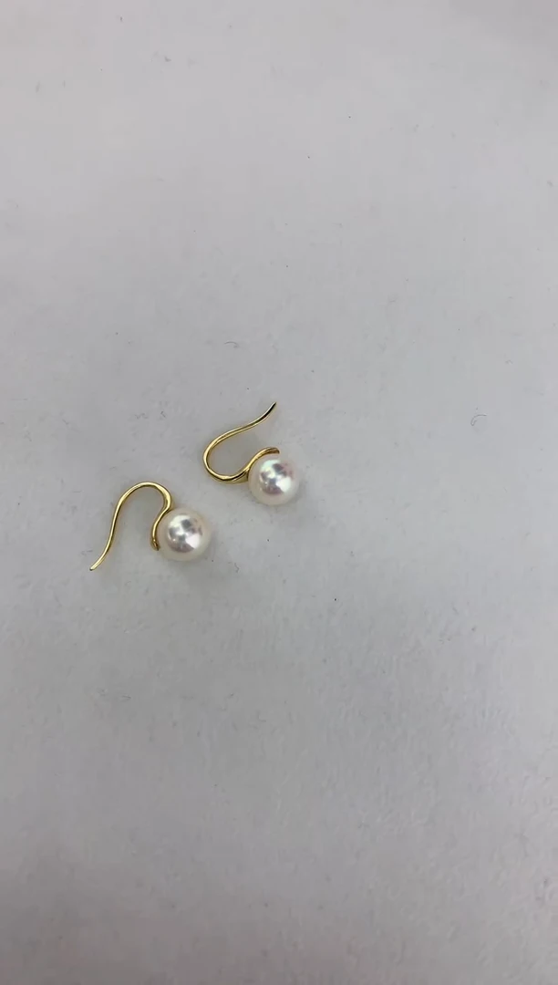 【闪购商品】海水珍珠耳饰18K金镶嵌高跟鞋7.5-8