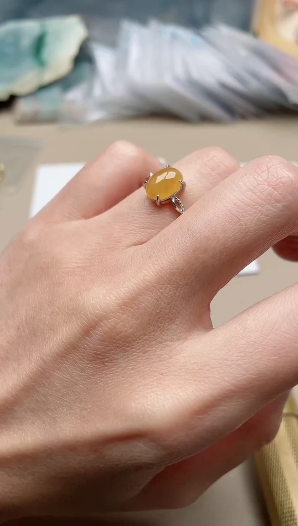 【闪购商品】翡翠戒指银S925镶嵌1000000034