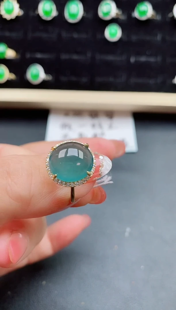 【闪购商品】翡翠戒指银S925镶嵌53653536