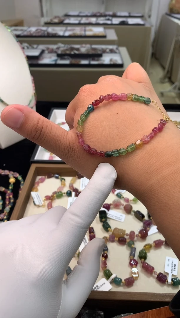 未镶嵌手链碧玺独家设计款 多样性发其一