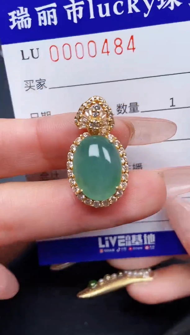 【闪购商品】翡翠颈饰银S925镶嵌0484