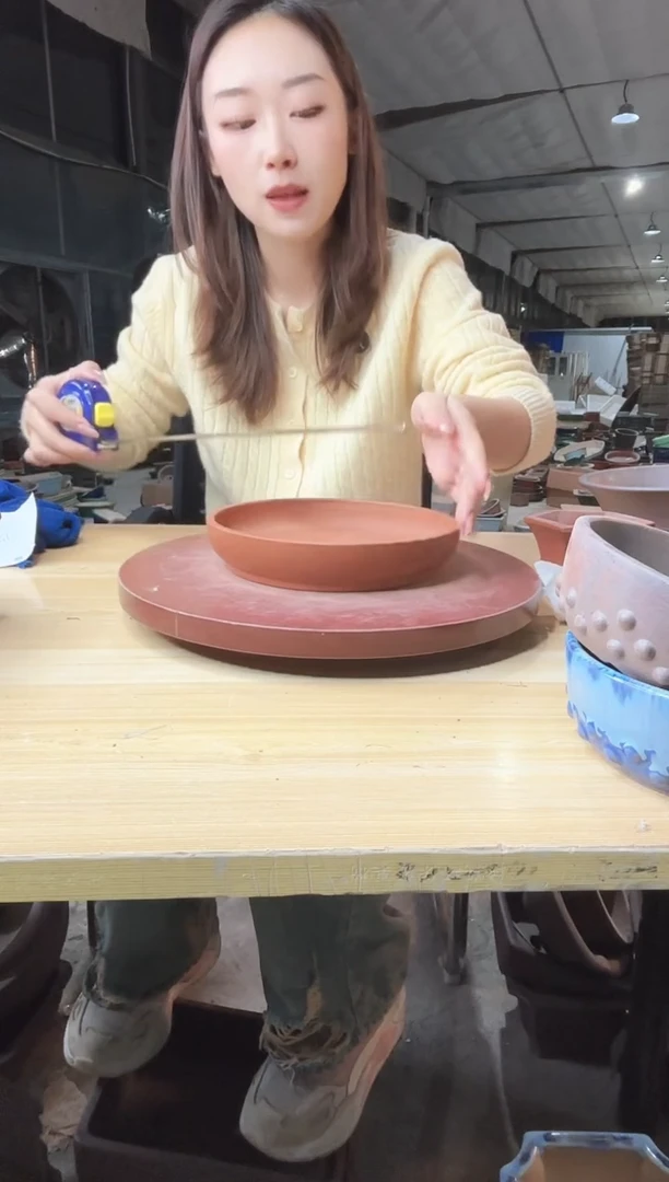 紫砂花盆浅草紫砂花盆微瑕