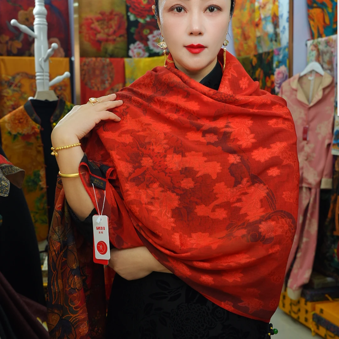 xys-687 【鸿运当头】 香韵纱薯莨纱180*70长巾