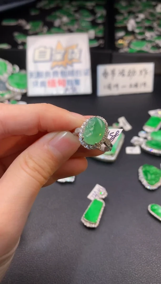 【闪购商品】翡翠戒指银S925镶嵌翡翠1