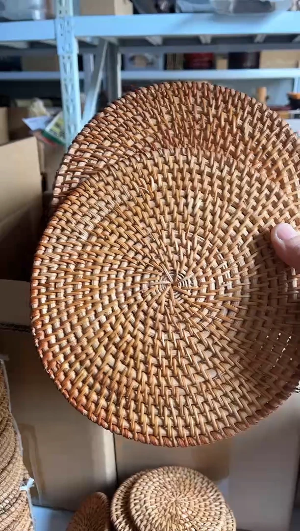 【闪购商品】一组2片藤垫 尺寸直径20cm