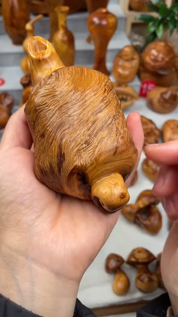 木双*皮太行崖柏陈化精品 骨把壶/把件/雕刻件-鉴赏期48小时