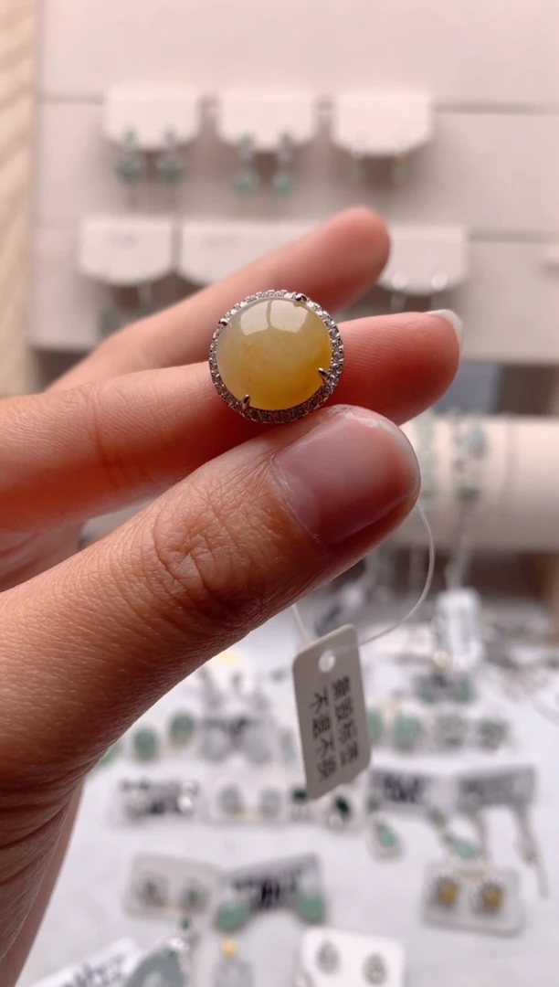 【闪购商品】翡翠戒指银S925镶嵌1号