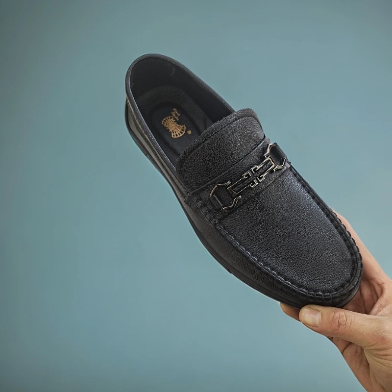 70269男士休闲黑色豆豆皮鞋透气懒人鞋休闲鞋时尚商务豆豆鞋单鞋