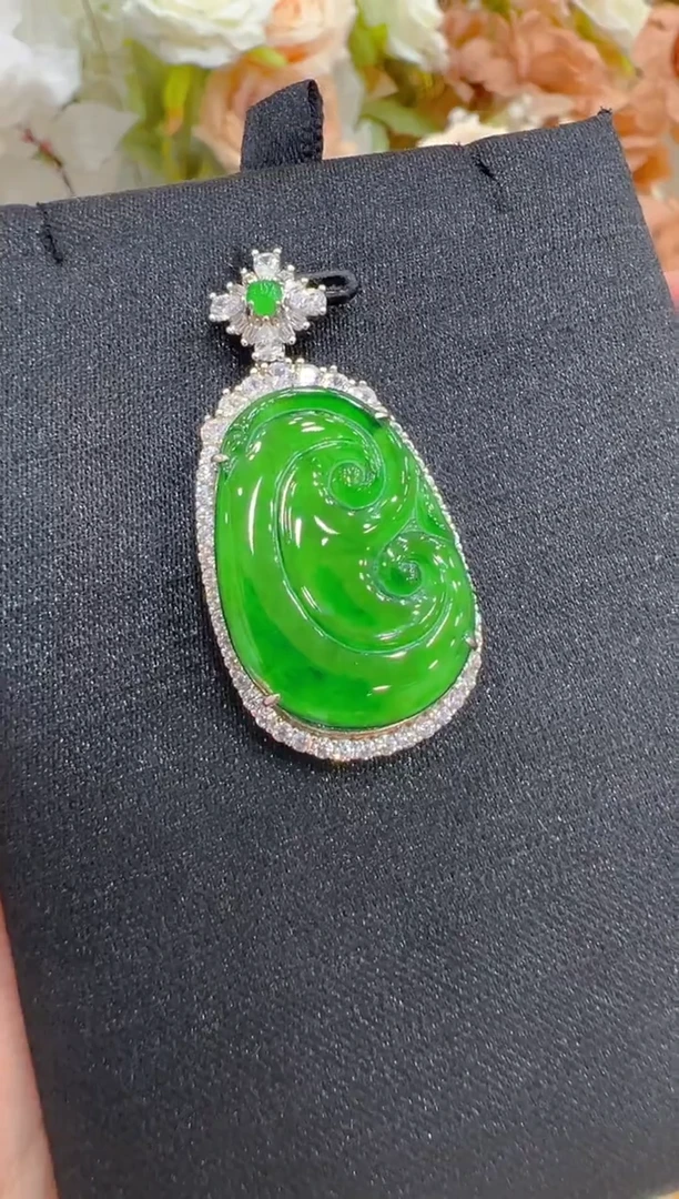 吊坠(不含链)银S925镶嵌翡翠多样性团购发一件