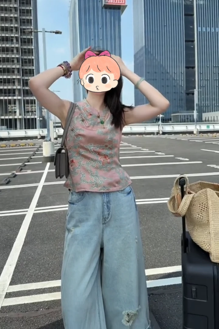 2025夏季新款新中式时尚洋气复古中国风气质两件套U0485-1