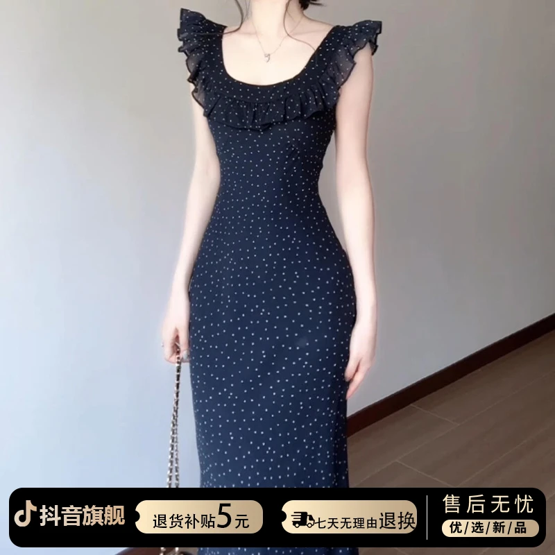 法式气质绝美碎花连衣裙子女夏季2025新款爆款海边度假风收腰长裙