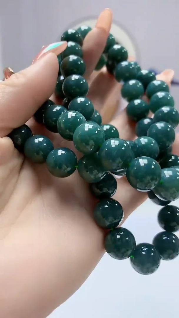 【闪购商品】定制翡翠未镶嵌4902DD-毛货珠链203