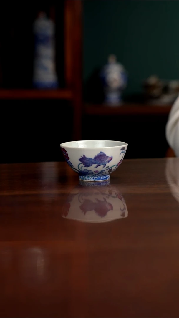 空山明月 新斗彩 荷花金鱼