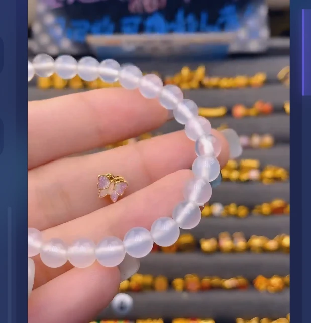 足金999蝴蝶*2玛 瑙手串/ 多样性发