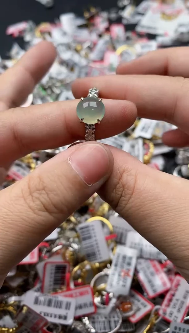 【闪购商品】翡翠戒指银S925镶嵌11-11-11---1