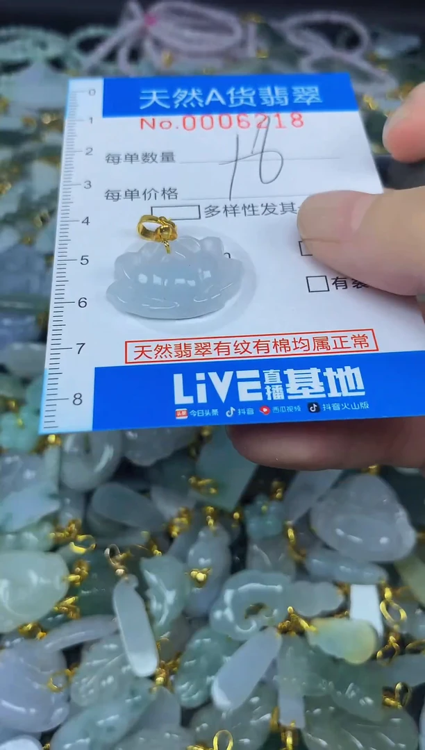 颈饰未镶嵌翡翠净货挂件-6218