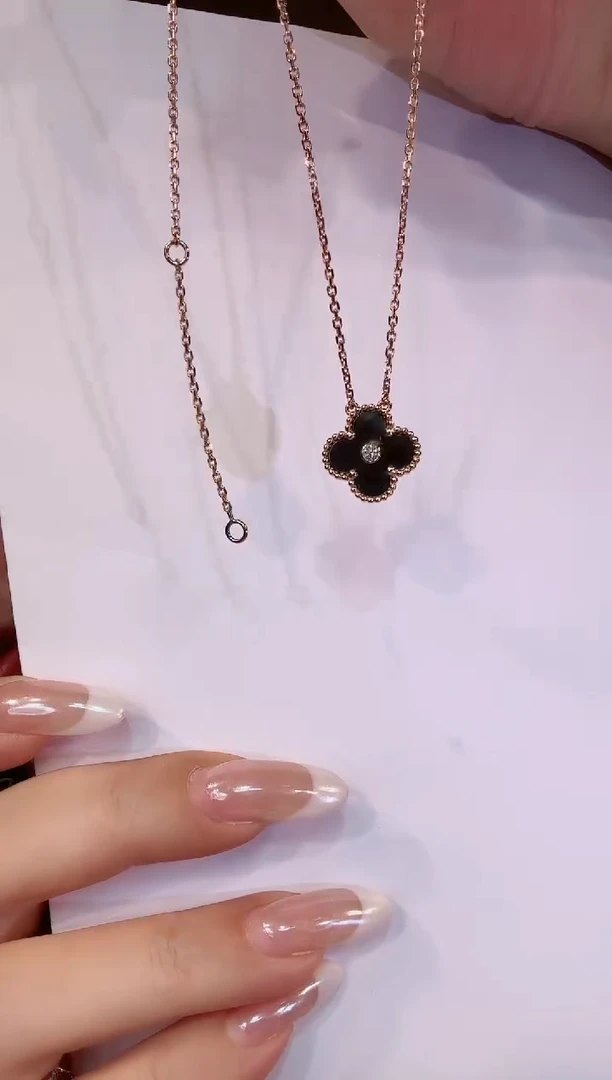 项链贝壳（贝母）18K金镶嵌灰贝