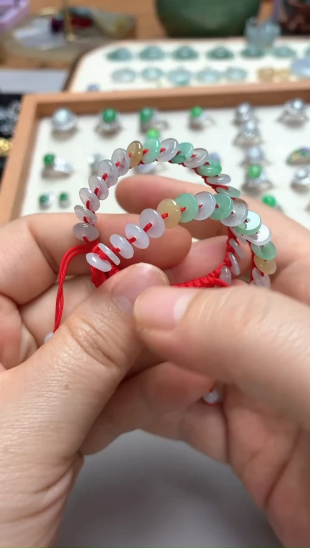 颈饰未镶嵌翡翠平安扣手绳多样性发货