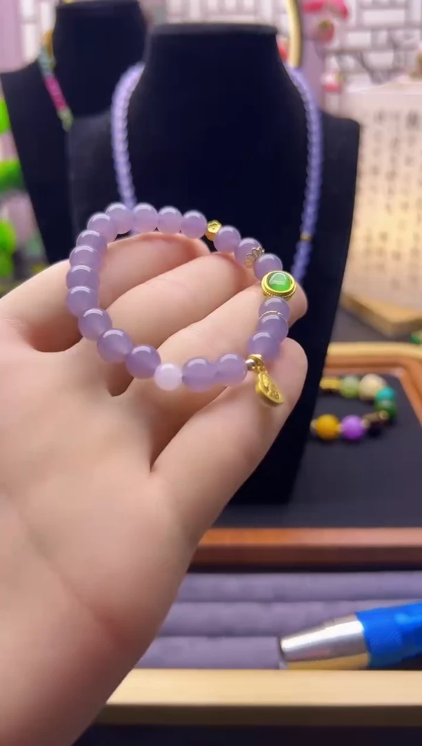 【闪购商品】和田玉手链14K金镶嵌S13