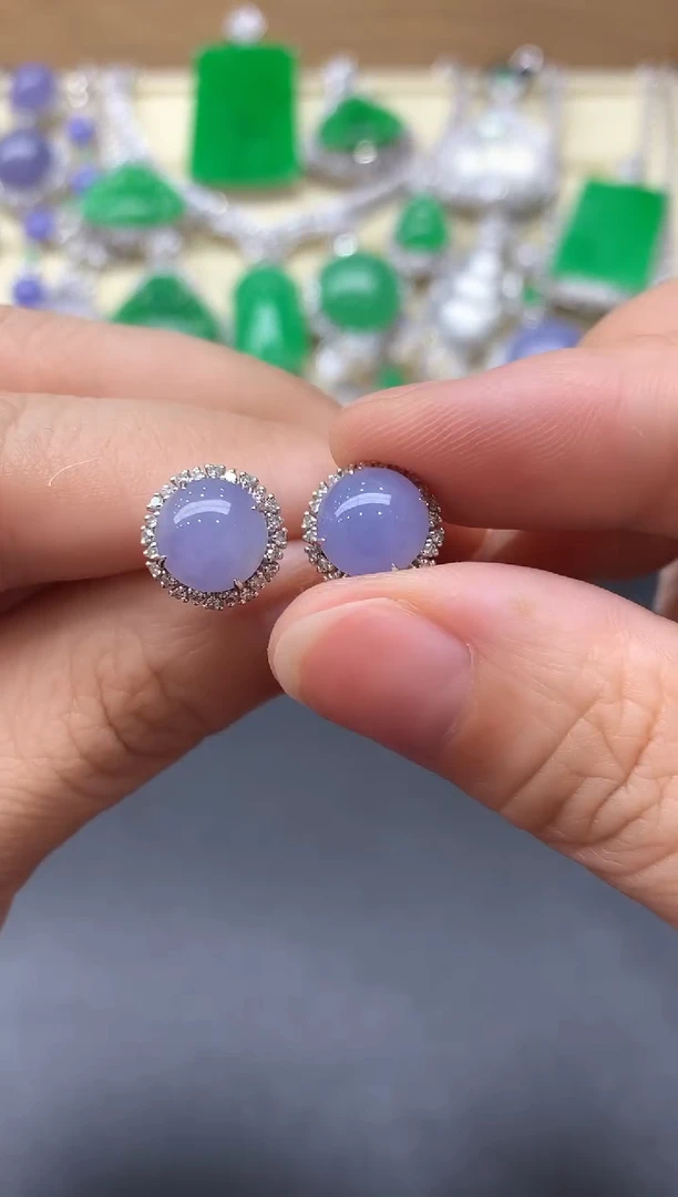 颈饰18K金镶嵌翡翠392-中国好珍宝