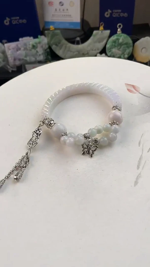 未镶嵌手链翡翠流*手工定制默认微瑕主播介绍为准