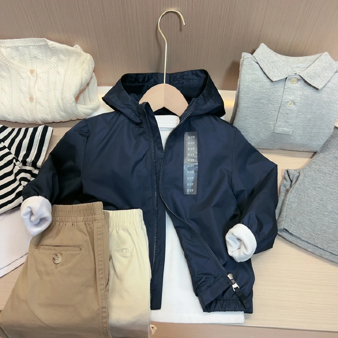 （2）25年新款/男童女童连帽休闲夹克 薄款
