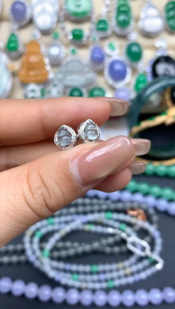 颈饰18K金镶嵌翡翠233-中国好珍宝