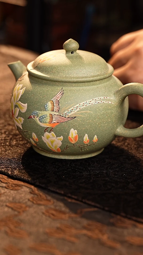 茶壶紫砂豆青小壶