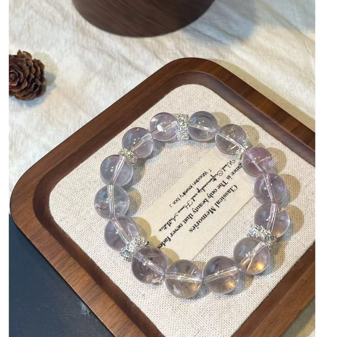 天空之境玻利维亚紫水晶 透明彩虹设计款单圈饰品