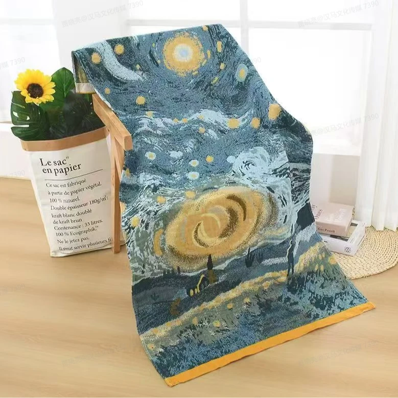 罗布麻纱布浴巾--无限星空75*150