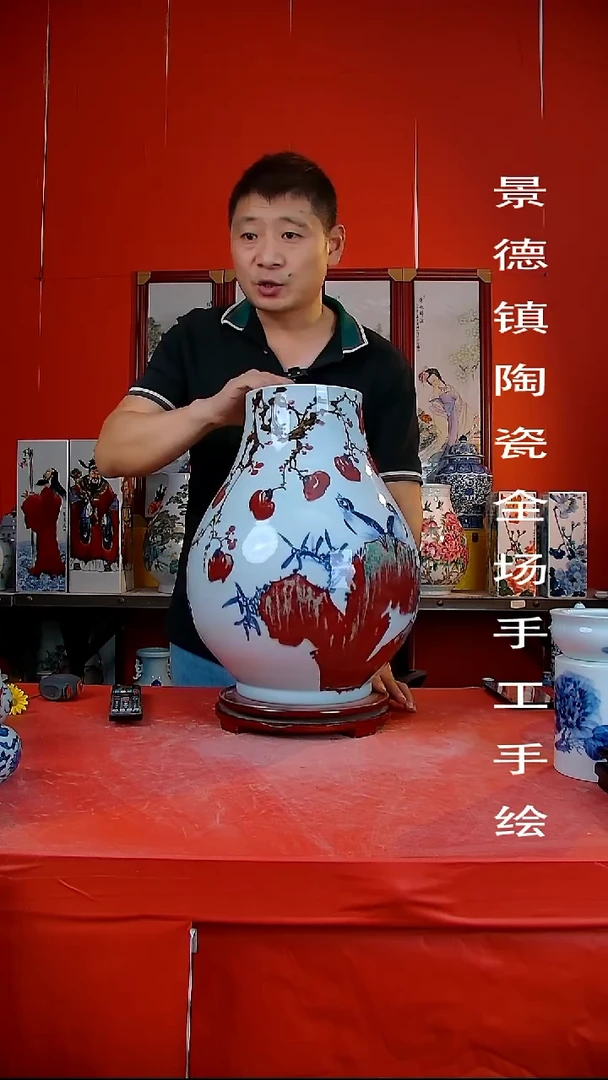 摆件手景德镇陶瓷 全场手工绘24