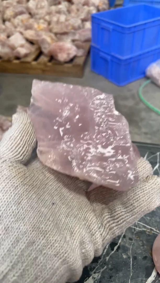 【闪购商品】芙蓉石原石未镶嵌天然粉水晶原石摆件