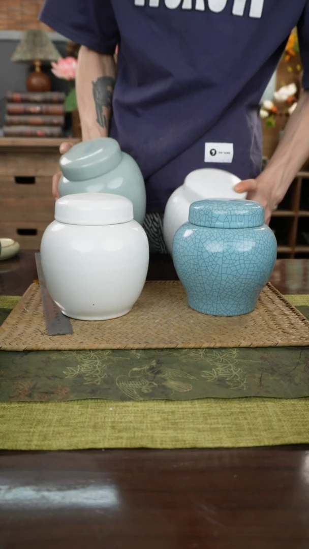 陶瓷一件包邮茶叶罐随机发1微瑕