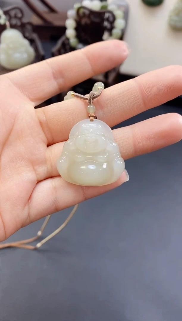 【闪购商品】和田玉颈饰未镶嵌晴白佛公SG-FG-30