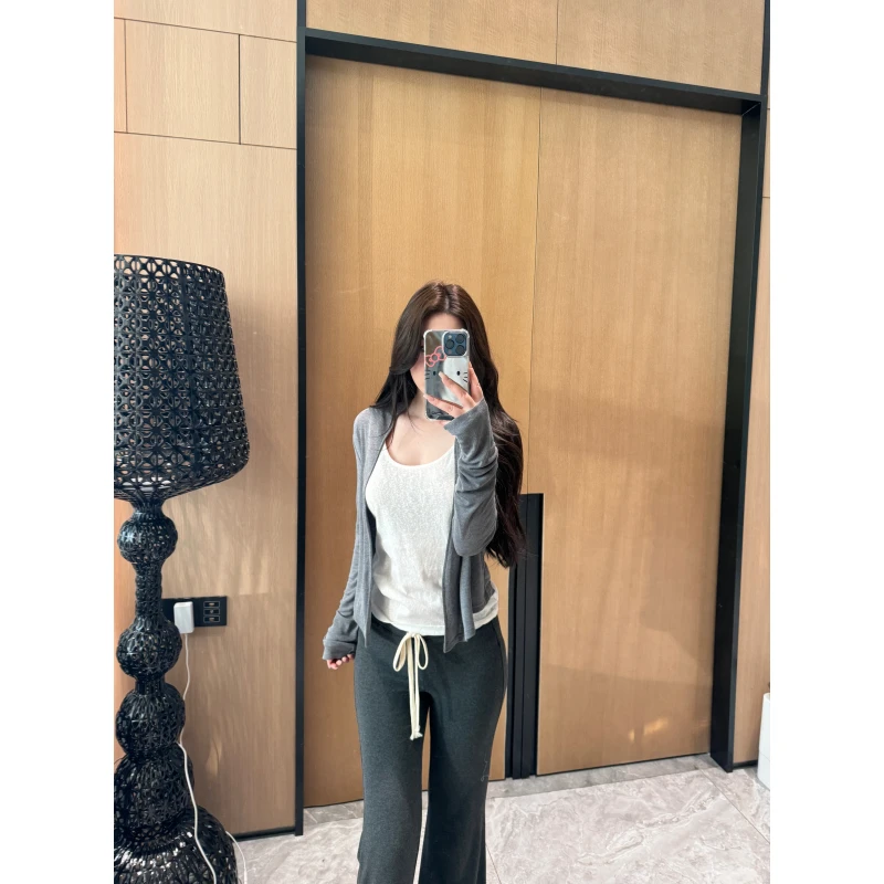 一只雪雪【松弛配方】新款春季气质百搭休闲韩版长袖纯色开衫