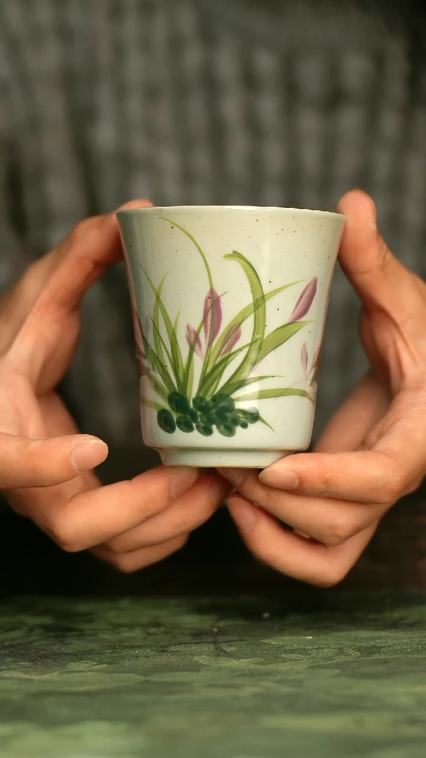 陶瓷青诗集手工手绘瓷器