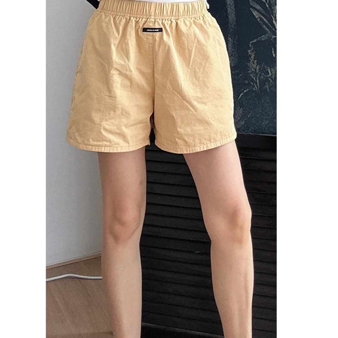 Action Studios 【蛋黄】大大黄色韩版休闲运动短裤SS7871