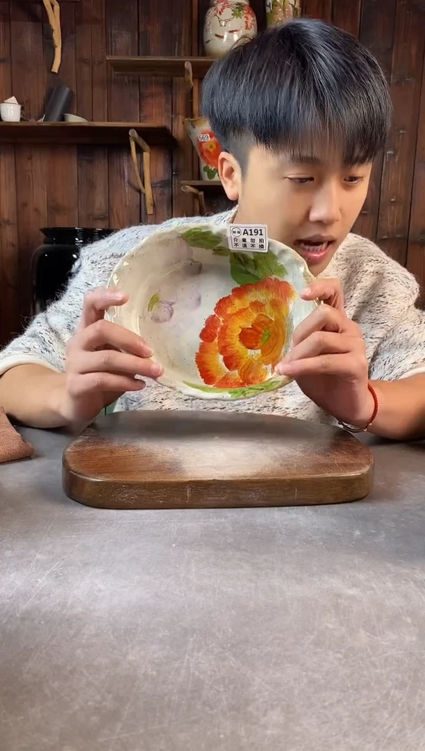 碗191瑕，手工手绘，超值陶瓷