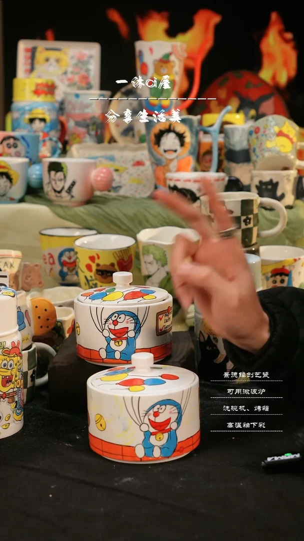 【闪购商品】摆件亲工手绘陶瓷-一个