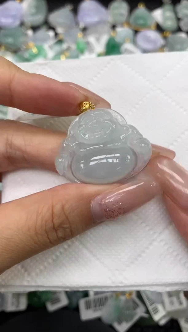 颈饰18K金镶嵌翡翠1111111111