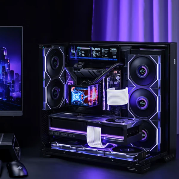 618 包豪斯 颜值刀把 英特尔14600KF 纯白色无显卡diy海景房主机