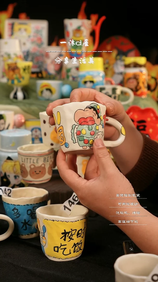 【闪购商品】摆件亲工手绘陶瓷-睡个好觉