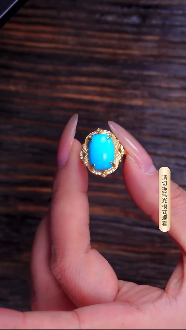 银S925镶嵌绿松石戒指多样性发货一件