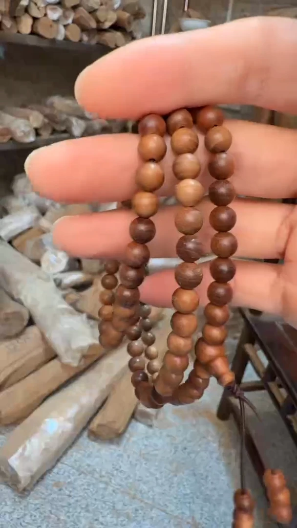 檀香木手串/手链0.6/108颗黑肉虎皮纹