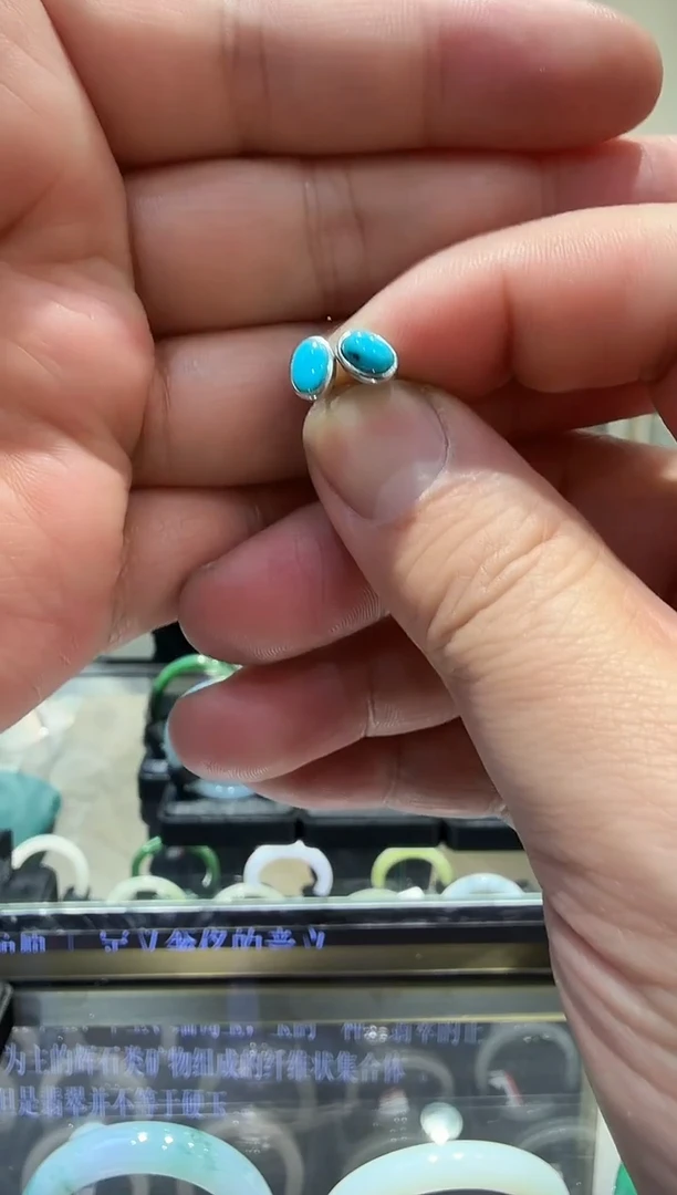 银S925镶嵌和田玉耳饰多样性发一