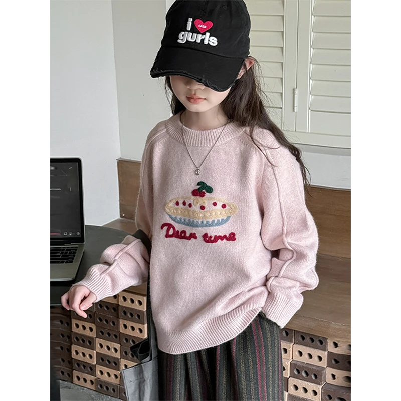 FAVMARTHA女童毛衣秋冬2025新款儿童内搭女孩冬季加厚女大童冬款