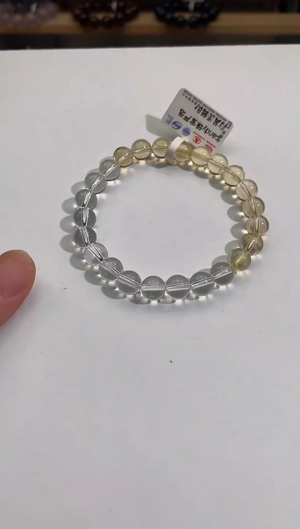 水晶手链未镶嵌黄白双搭手链 8